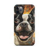 Zoomies Excitement Boston Terrier Dog Tough Case for iPhone