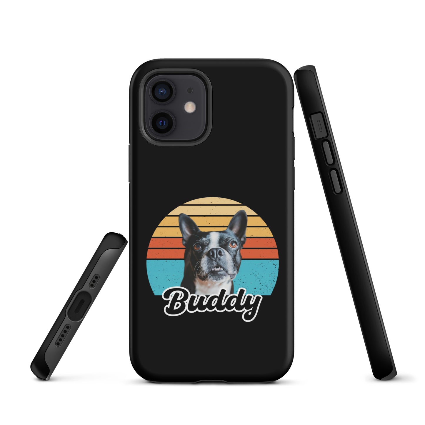 Custom Dog Sunset Vintage Retro Style Tough Case for iPhone . Matte iPhone 12