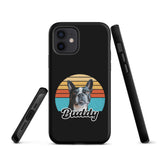Custom Dog Sunset Vintage Retro Style Tough Case for iPhone . Matte iPhone 12
