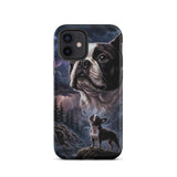 Storm Guardian – Majestic Boston Terrier Night Art Tough Case for iPhone . Matte iPhone 12