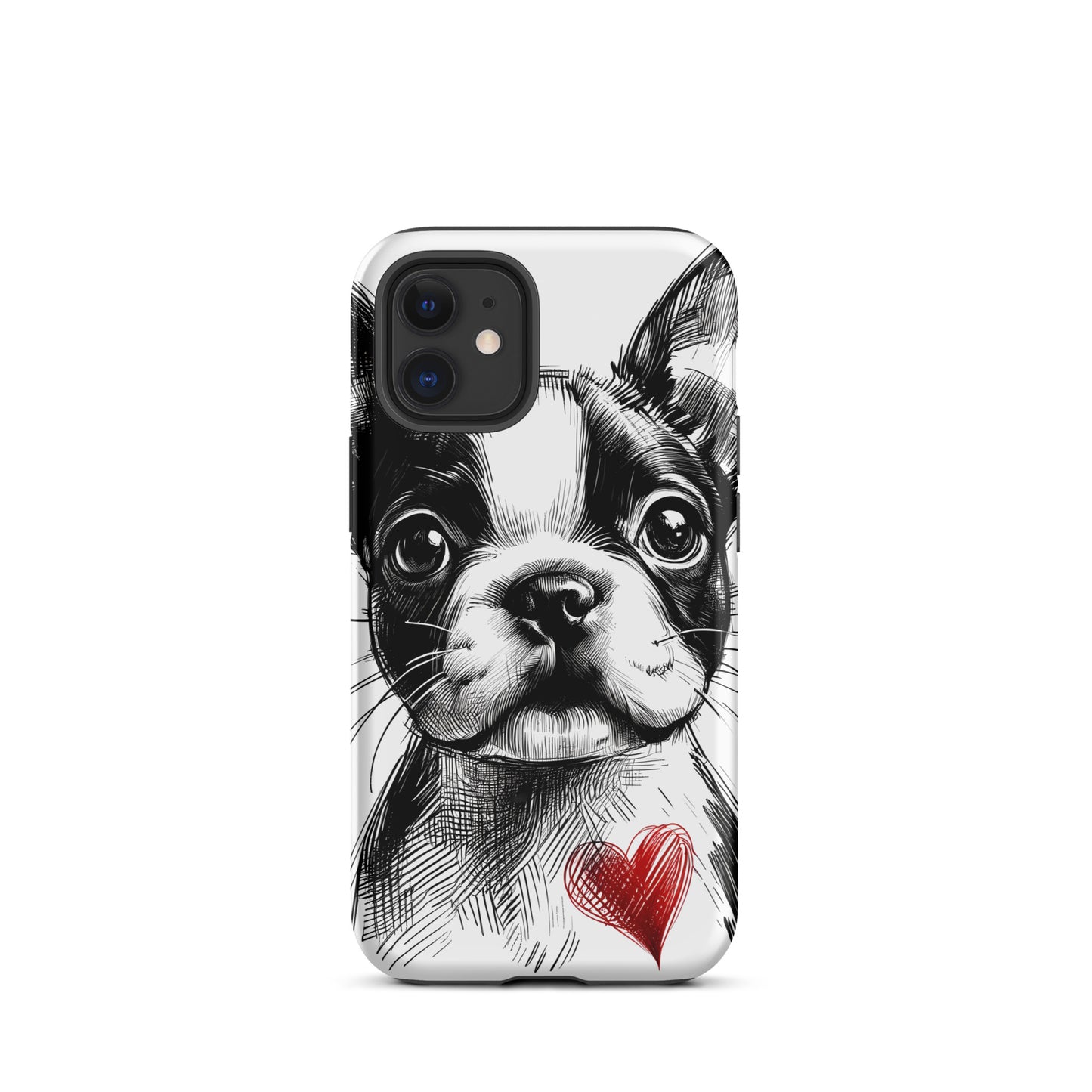 Boston Terrier Heart Tough Case For iPhone