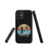 Custom Dog Sunset Vintage Retro Style Tough Case for iPhone . Matte iPhone 12 mini