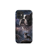 Storm Guardian – Majestic Boston Terrier Night Art Tough Case for iPhone . Matte iPhone 12 mini