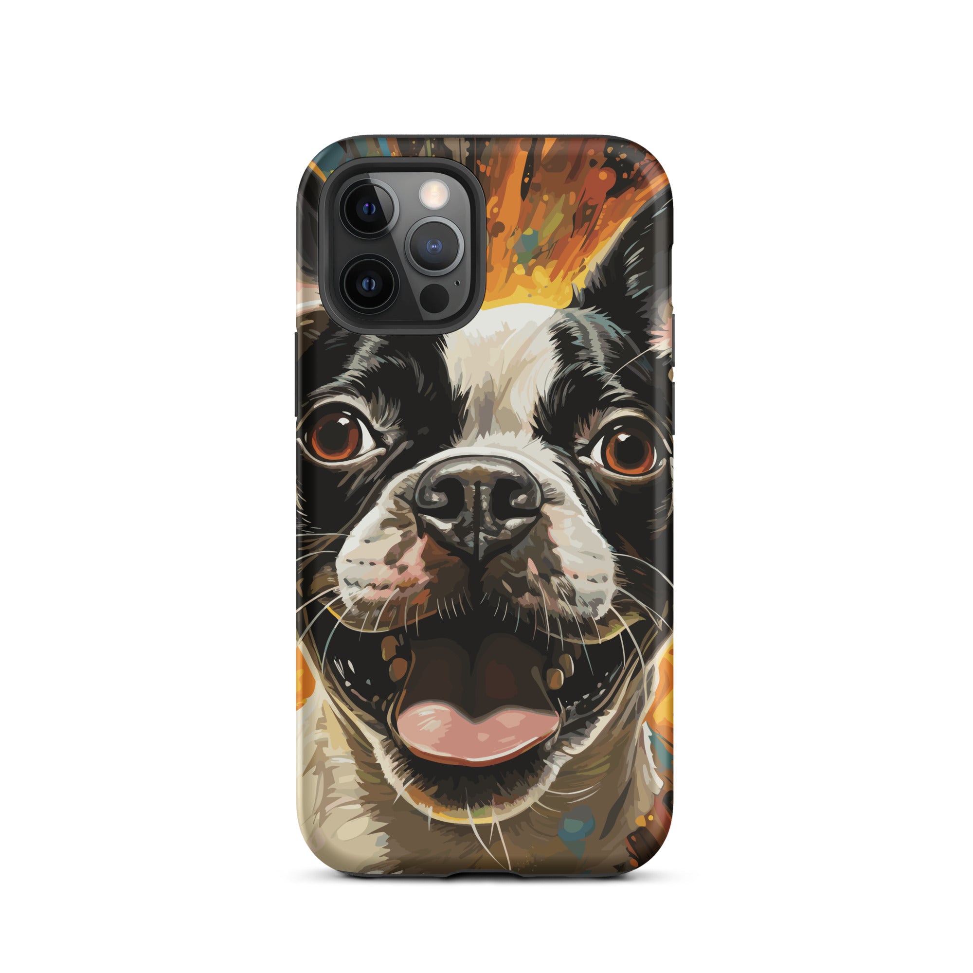 Zoomies Excitement Boston Terrier Dog Tough Case for iPhone