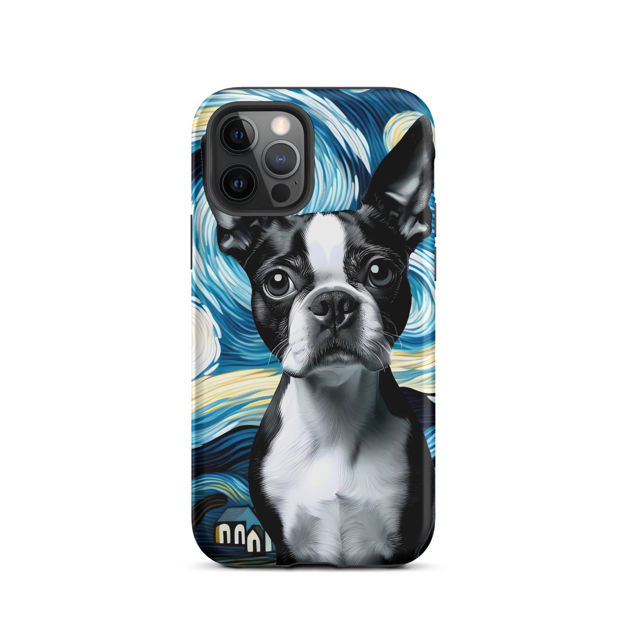 Starry Night - Boston Terrier Dog Tough Case for iPhone