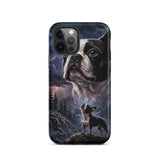 Storm Guardian – Majestic Boston Terrier Night Art Tough Case for iPhone . Matte iPhone 12 Pro