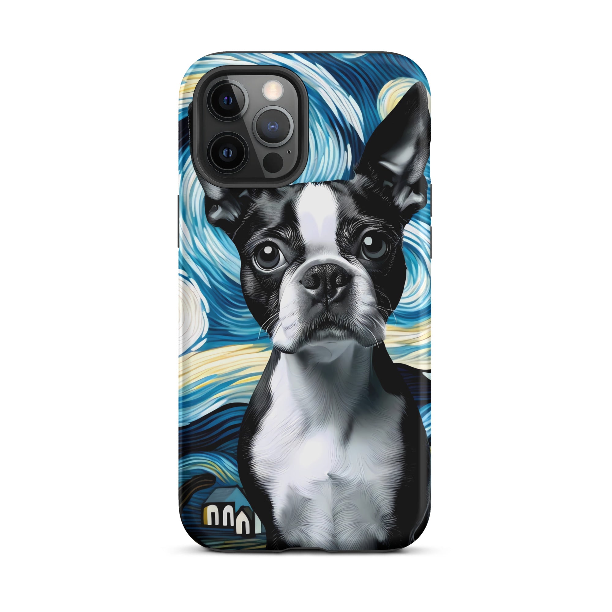Starry Night - Boston Terrier Dog Tough Case for iPhone