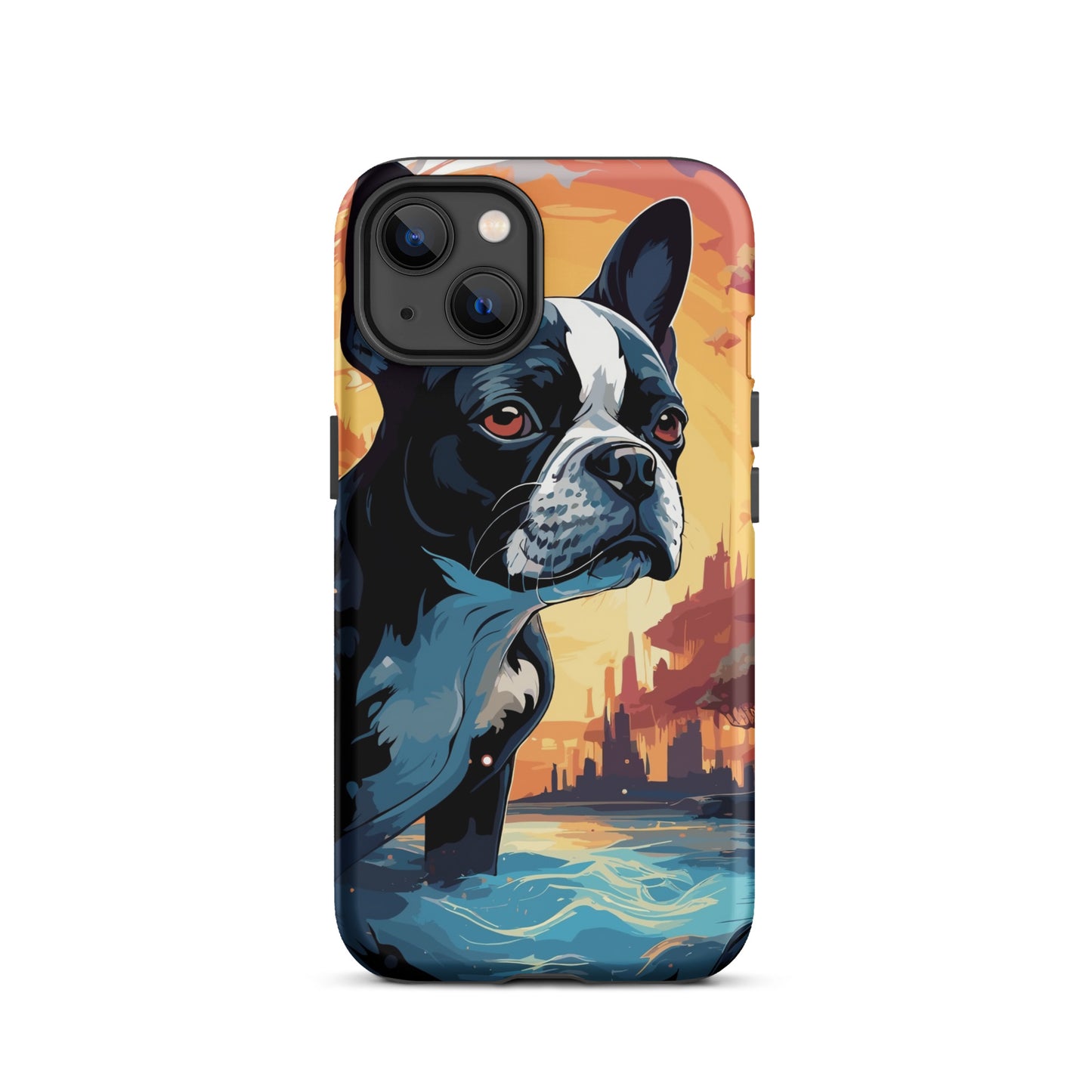 Artistic Representation Of A Boston Terrier In A Surreal Place Tough Case for iPhone