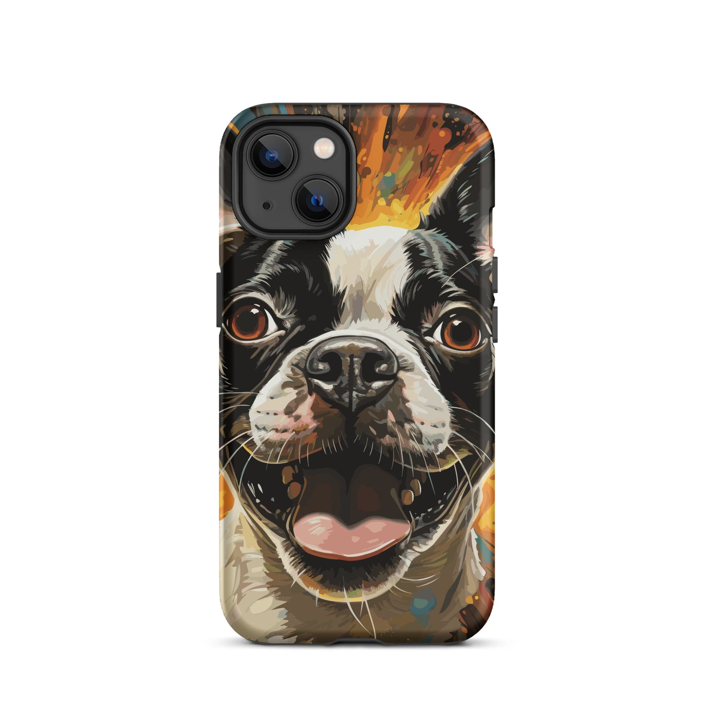 Zoomies Excitement Boston Terrier Dog Tough Case for iPhone