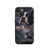 Storm Guardian – Majestic Boston Terrier Night Art Tough Case for iPhone . Matte iPhone 13