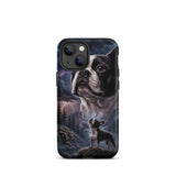 Storm Guardian – Majestic Boston Terrier Night Art Tough Case for iPhone . Matte iPhone 13 mini