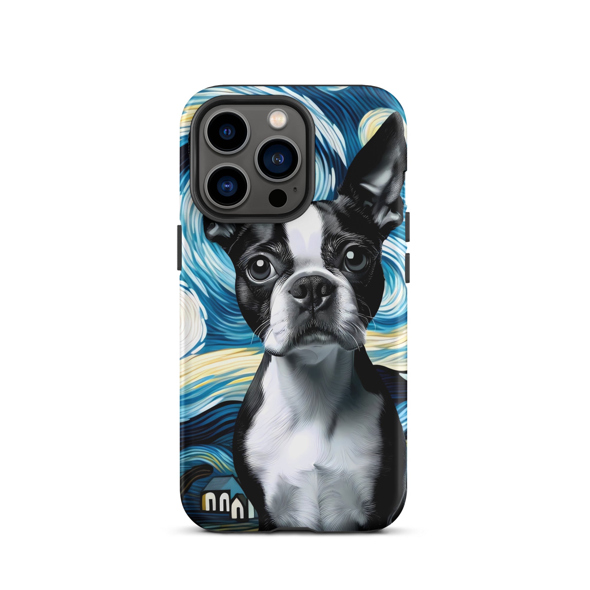Starry Night - Boston Terrier Dog Tough Case for iPhone