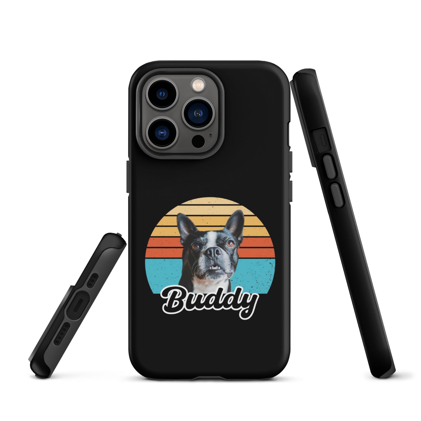 Custom Dog Sunset Vintage Retro Style Tough Case for iPhone . Matte iPhone 13 Pro