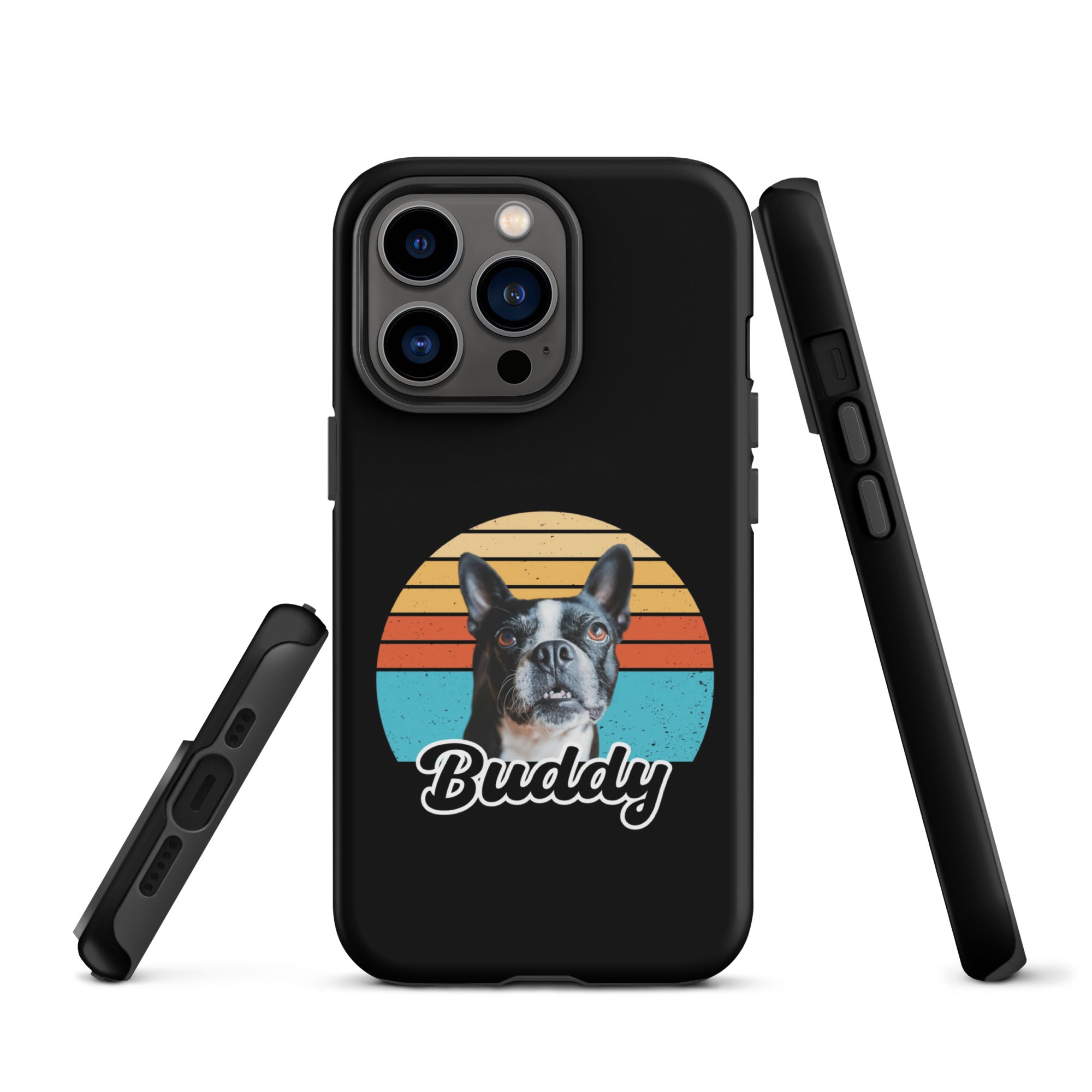 Custom Dog Sunset Vintage Retro Style Tough Case for iPhone . Matte iPhone 13 Pro