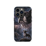 Storm Guardian – Majestic Boston Terrier Night Art Tough Case for iPhone . Matte iPhone 13 Pro