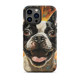 Zoomies Excitement Boston Terrier Dog Tough Case for iPhone