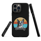 Custom Dog Sunset Vintage Retro Style Tough Case for iPhone . Matte iPhone 13 Pro Max