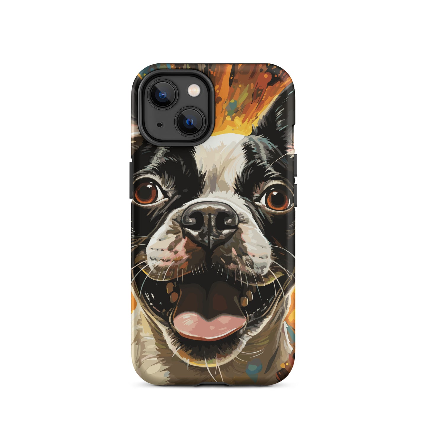Zoomies Excitement Boston Terrier Dog Tough Case for iPhone