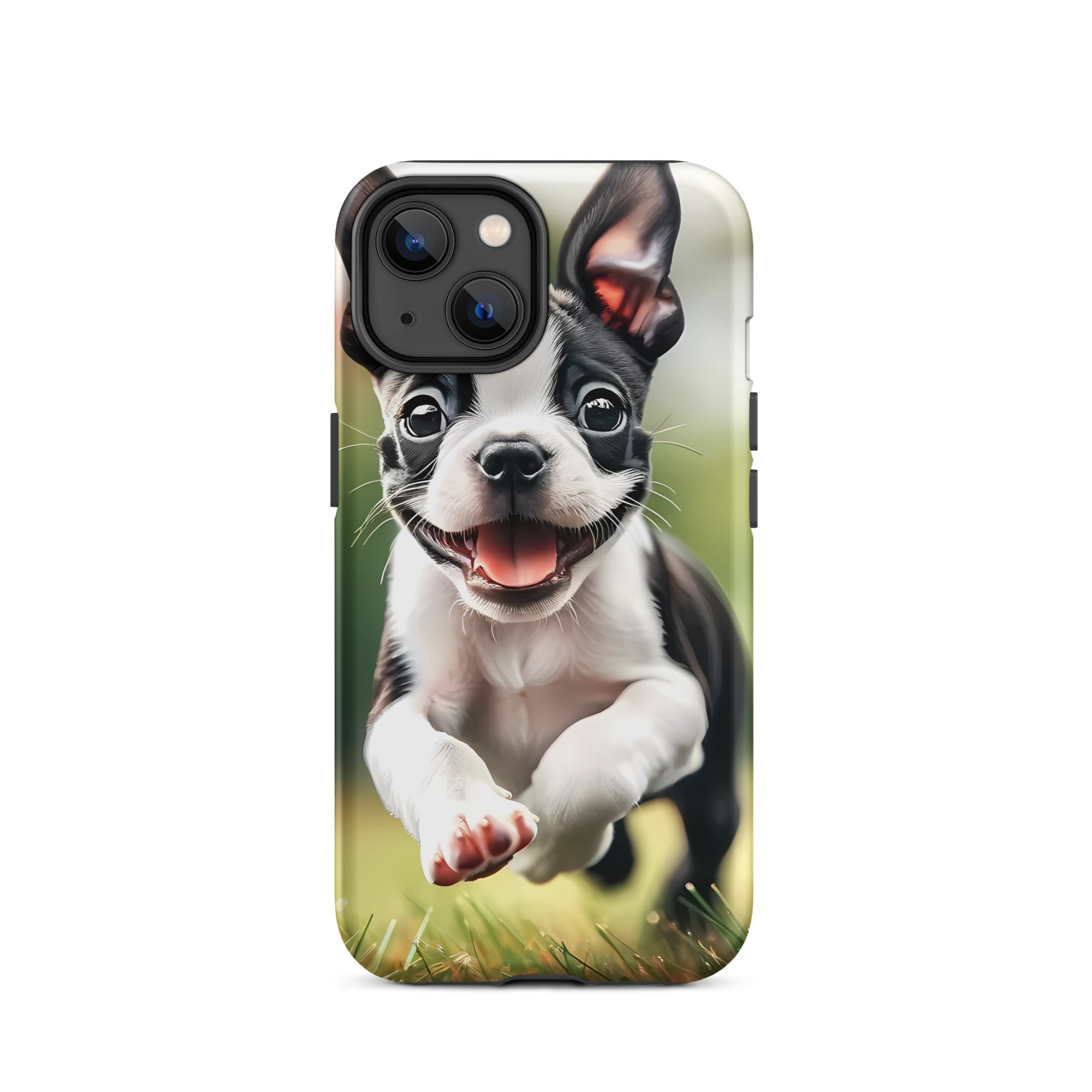 Playful Boston Terrier Puppy Tough Case for iPhone