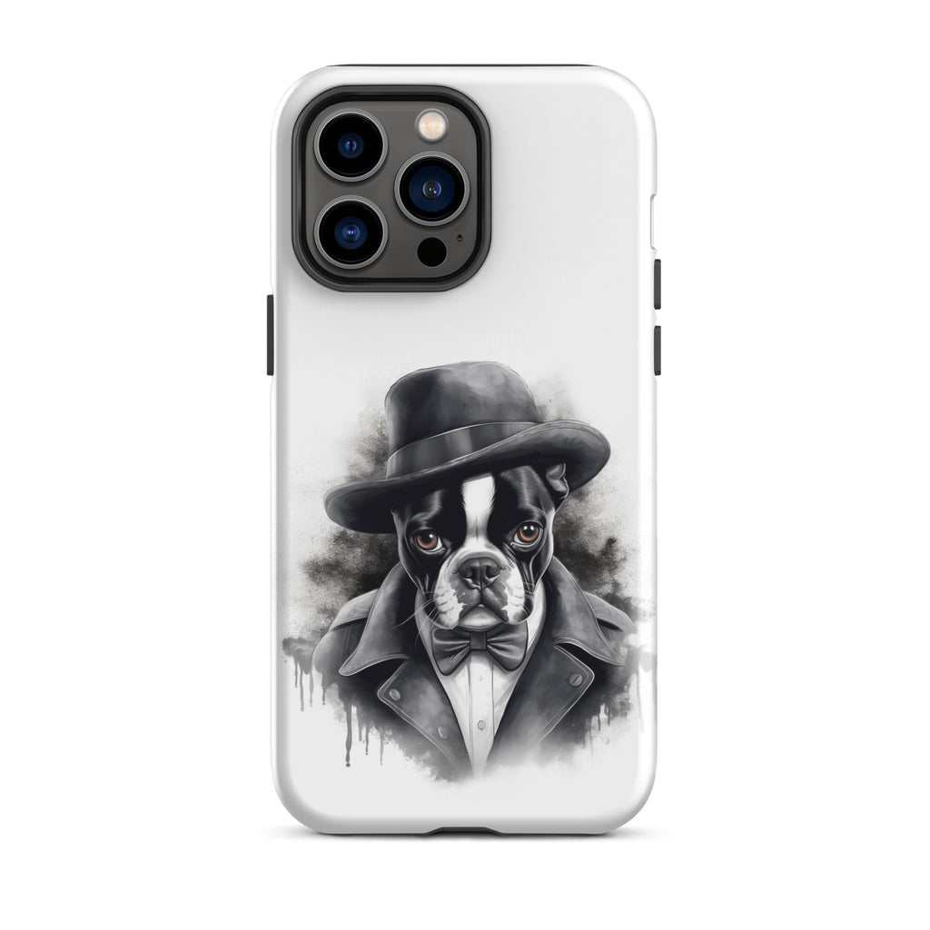 Boston Terrier Gentleman on Tough Case for iPhone