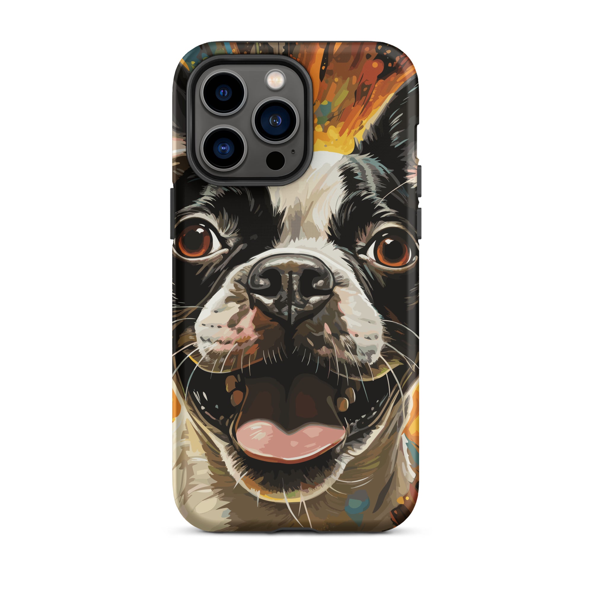 Zoomies Excitement Boston Terrier Dog Tough Case for iPhone