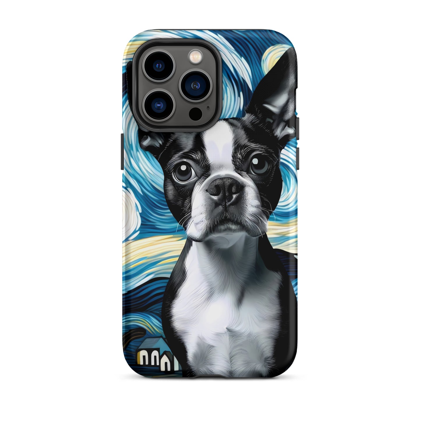 Starry Night - Boston Terrier Dog Tough Case for iPhone