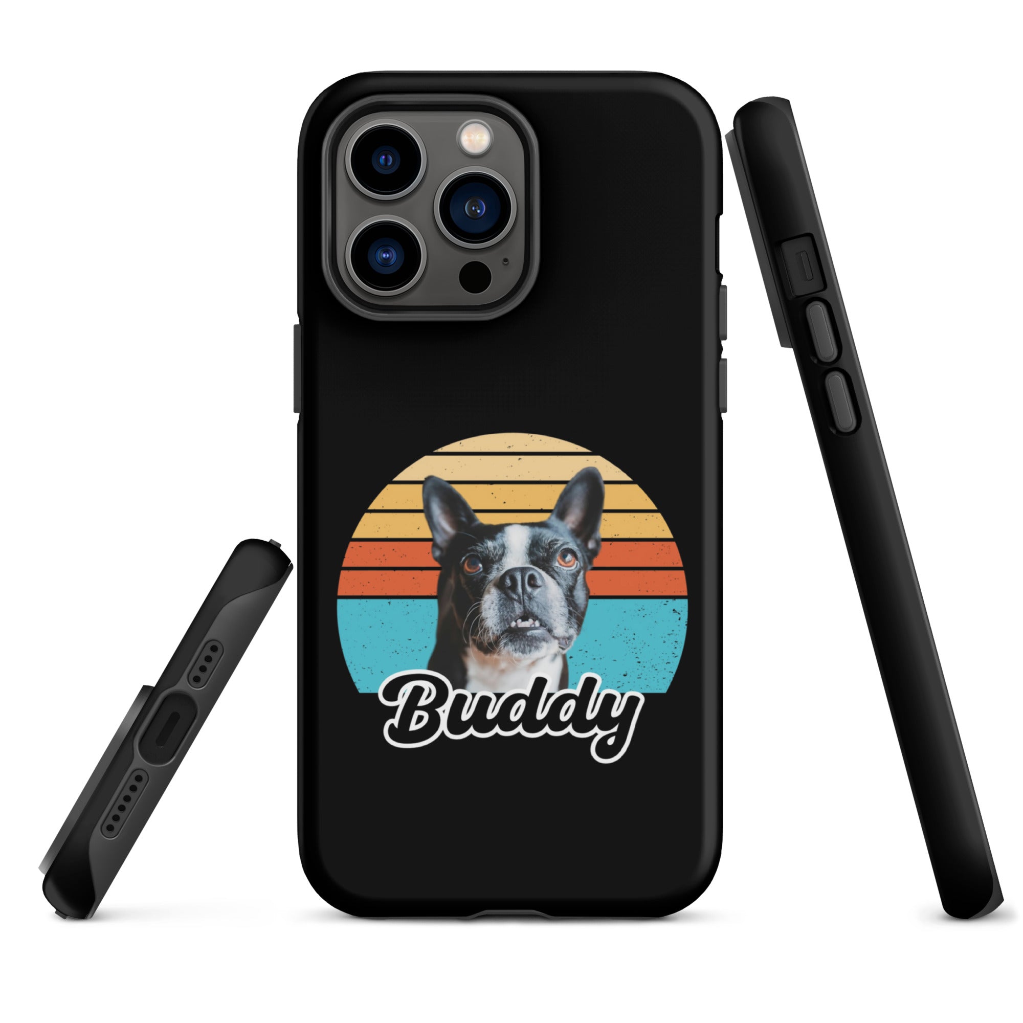 Custom Dog Sunset Vintage Retro Style Tough Case for iPhone . Matte iPhone 14 Pro Max