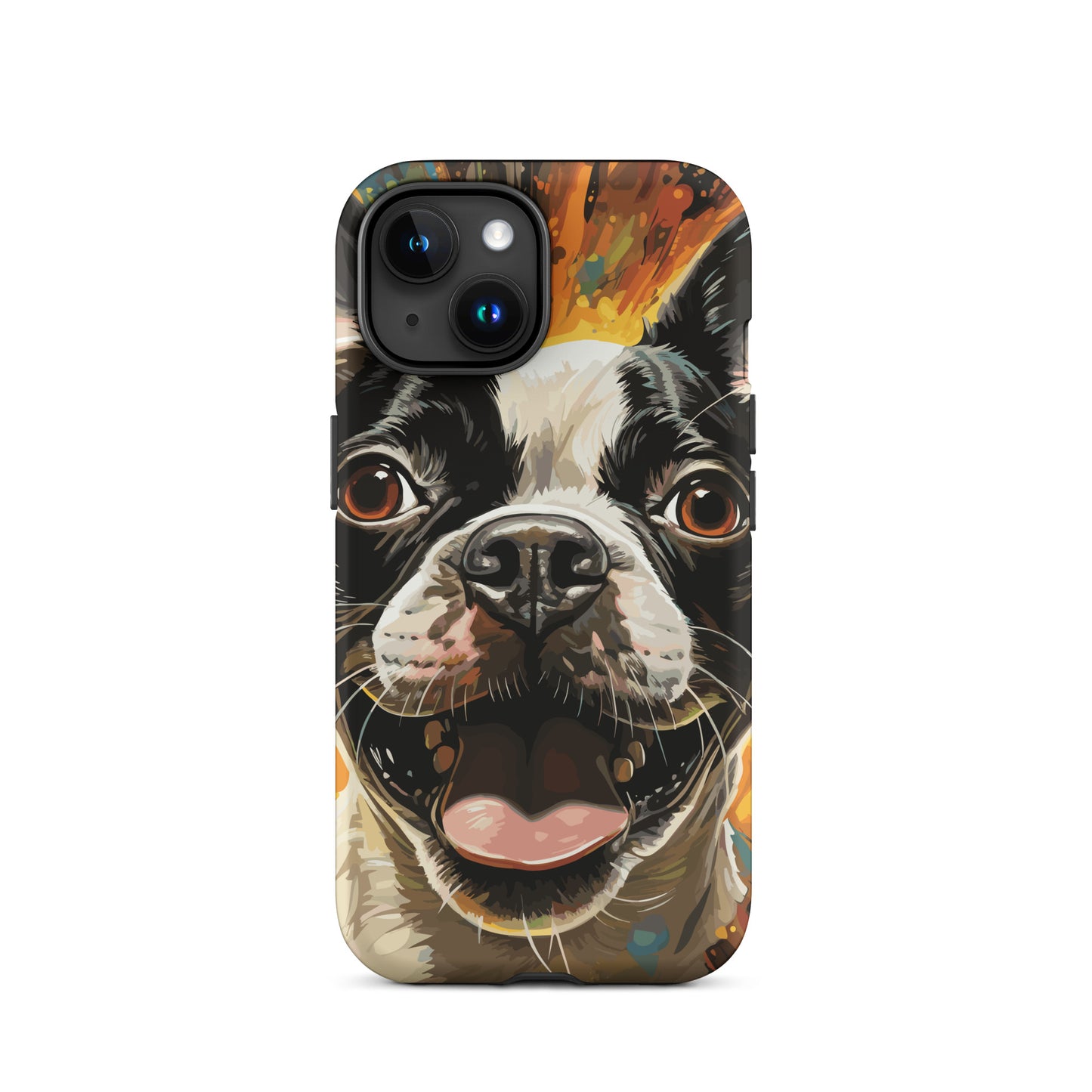 Zoomies Excitement Boston Terrier Dog Tough Case for iPhone