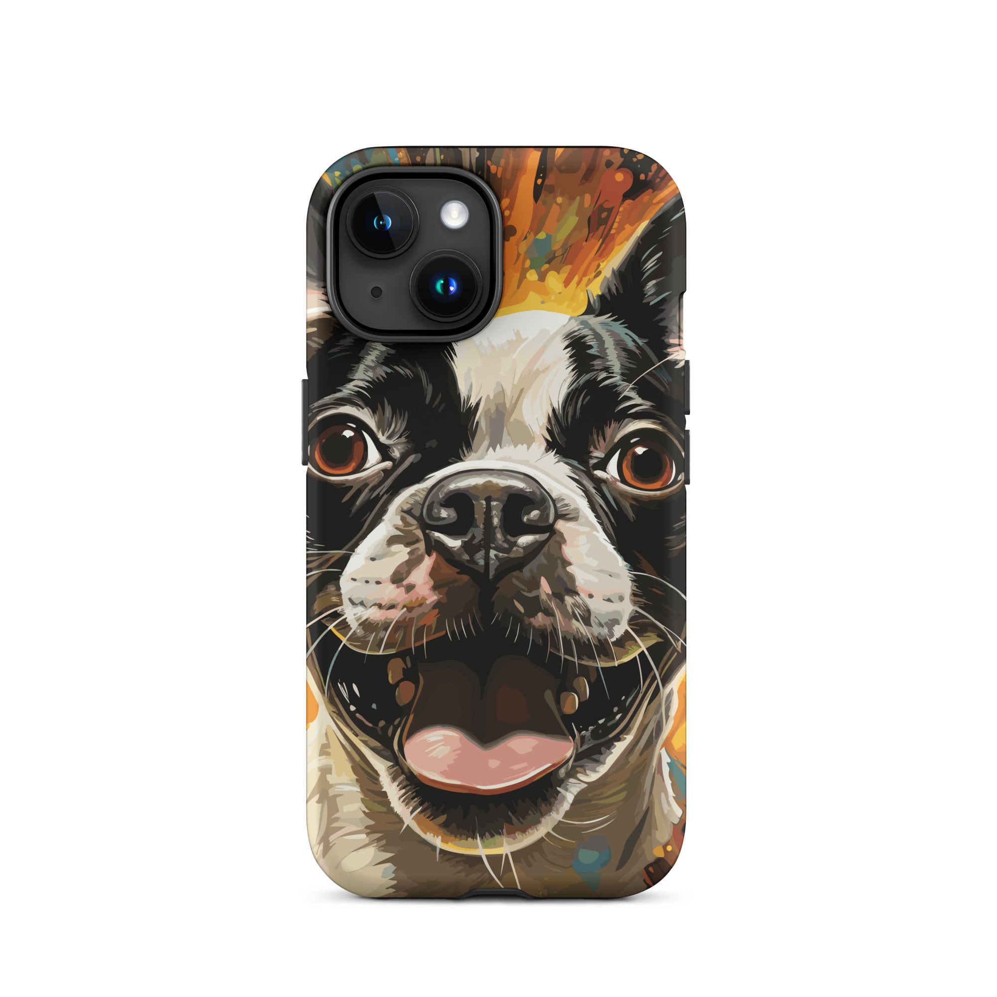 Zoomies Excitement Boston Terrier Dog Tough Case for iPhone