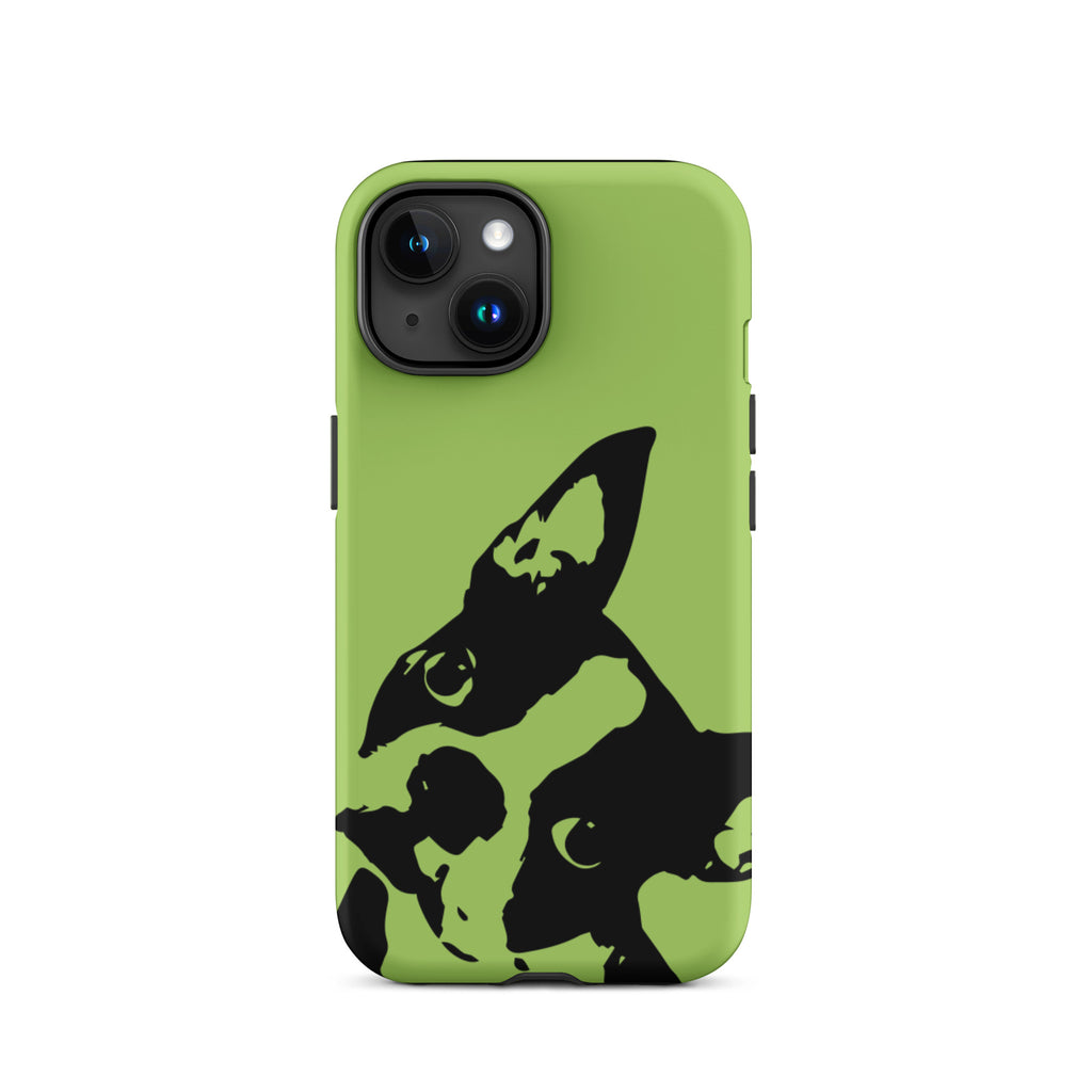 Boston Terrier Head Tilt Tough iPhone case - Conifer