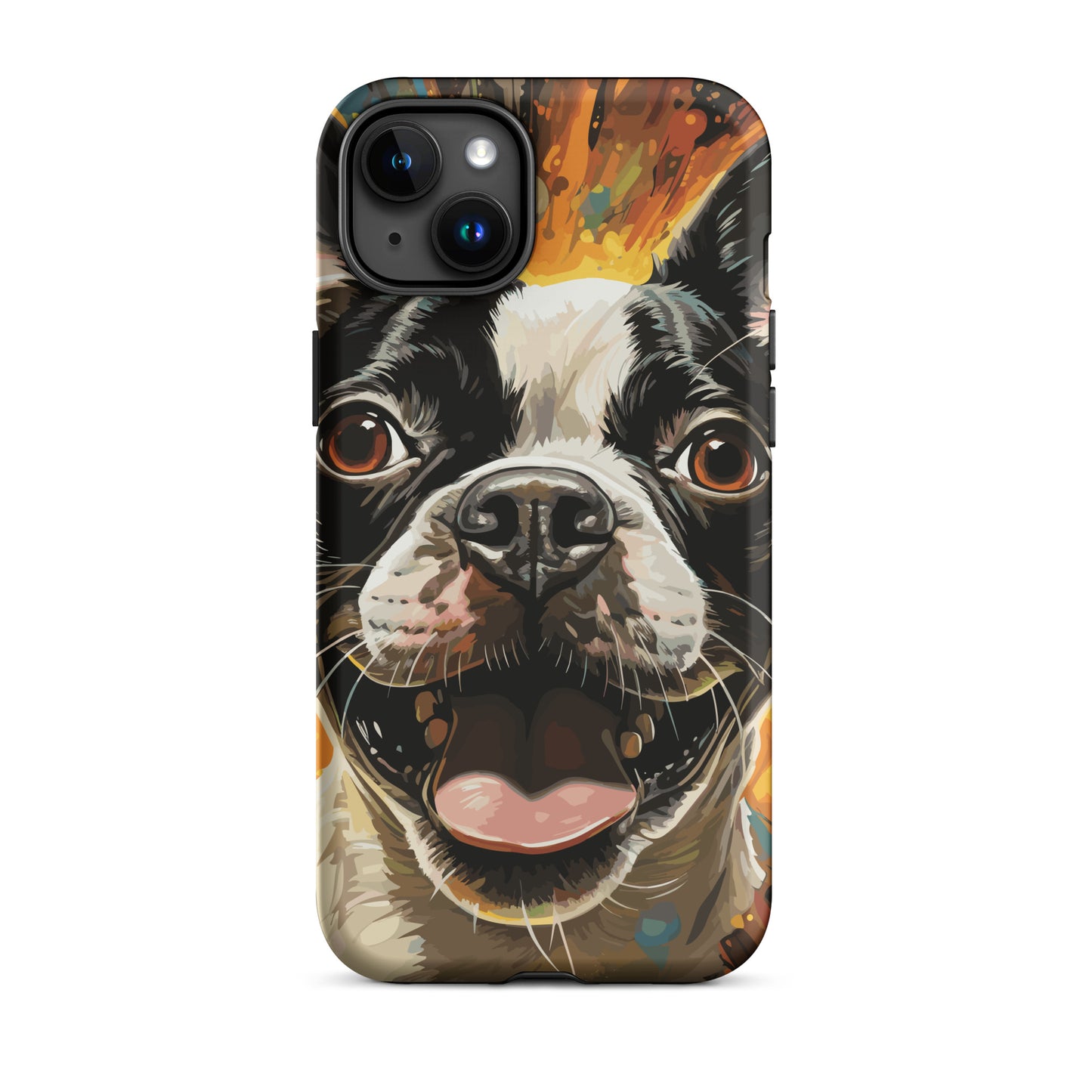 Zoomies Excitement Boston Terrier Dog Tough Case for iPhone