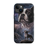 Storm Guardian – Majestic Boston Terrier Night Art Tough Case for iPhone . Matte iPhone 15 Plus