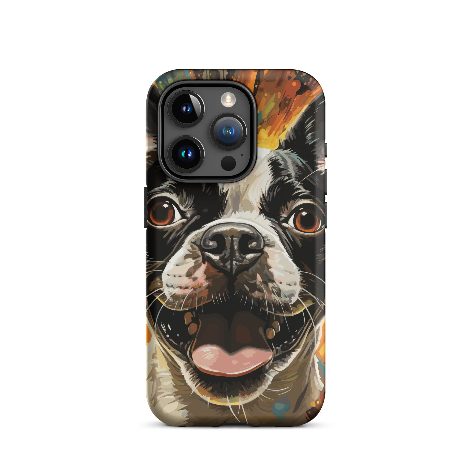 Zoomies Excitement Boston Terrier Dog Tough Case for iPhone