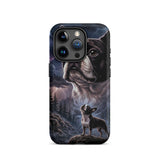 Storm Guardian – Majestic Boston Terrier Night Art Tough Case for iPhone . Matte iPhone 15 Pro