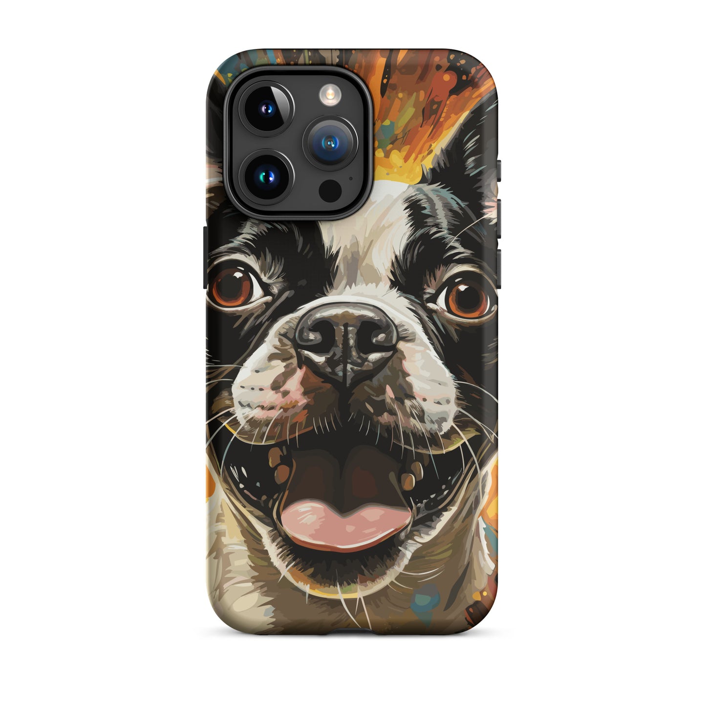 Zoomies Excitement Boston Terrier Dog Tough Case for iPhone