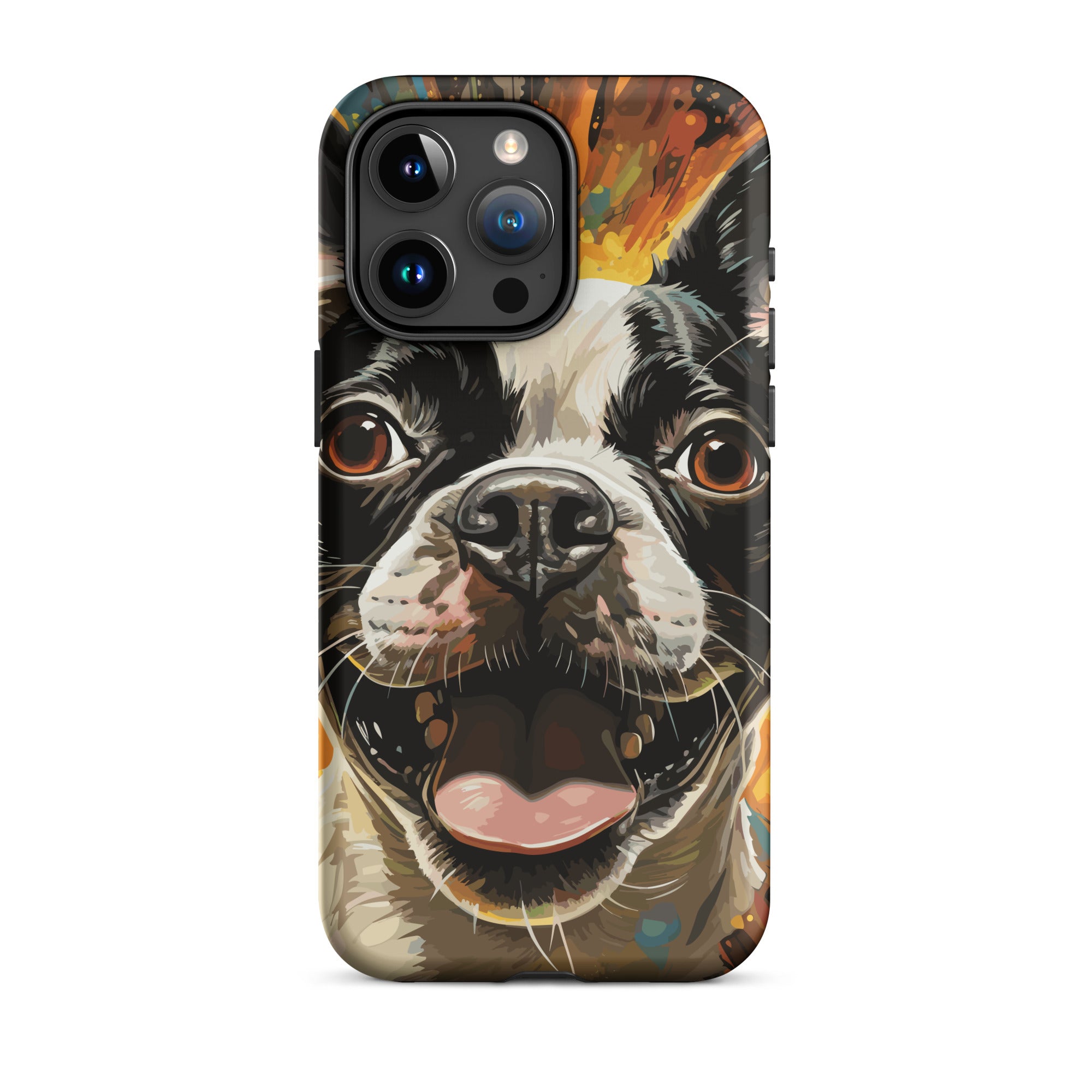 Zoomies Excitement Boston Terrier Dog Tough Case for iPhone