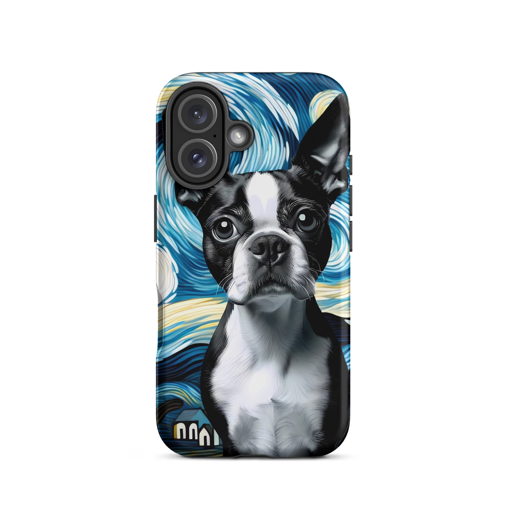 Starry Night - Boston Terrier Dog Tough Case for iPhone