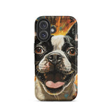 Zoomies Excitement Boston Terrier Dog Tough Case for iPhone