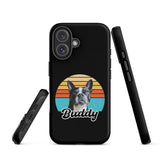 Custom Dog Sunset Vintage Retro Style Tough Case for iPhone . Matte iPhone 16