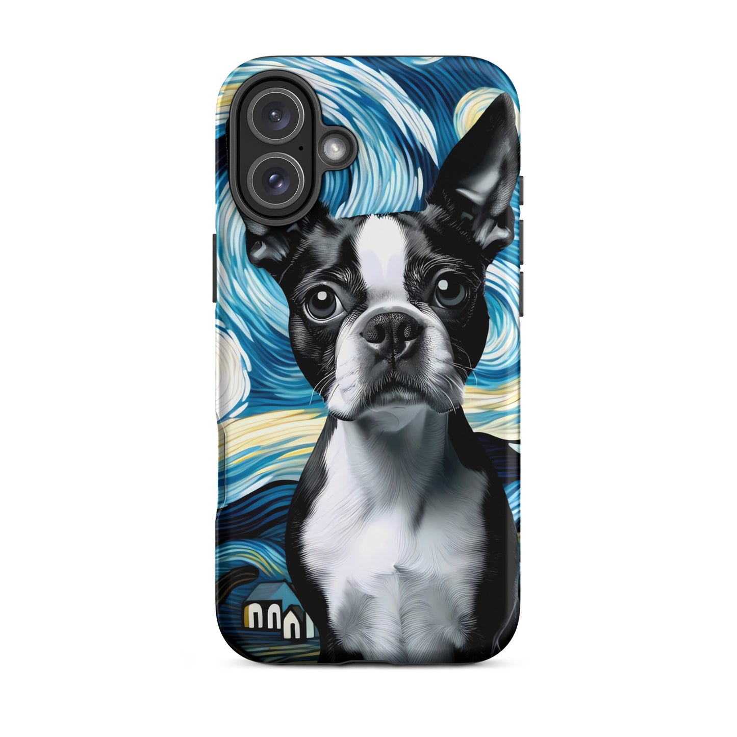 Starry Night - Boston Terrier Dog Tough Case for iPhone