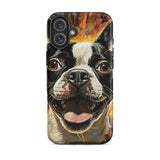 Zoomies Excitement Boston Terrier Dog Tough Case for iPhone
