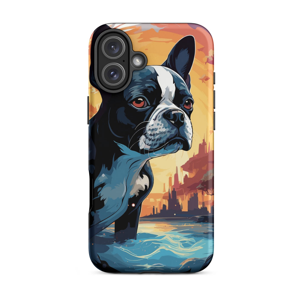 Artistic Representation Of A Boston Terrier In A Surreal Place Tough Case for iPhone