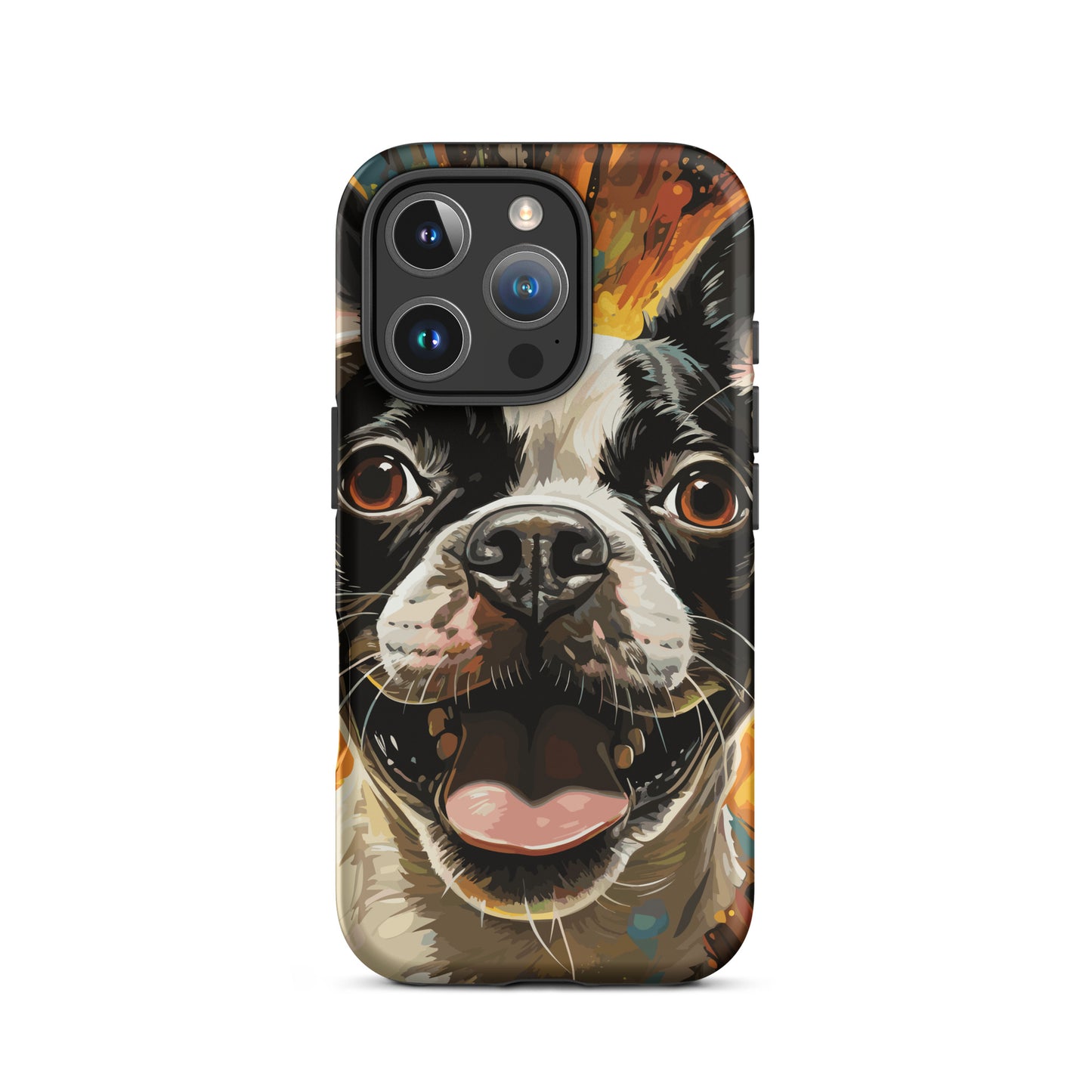 Zoomies Excitement Boston Terrier Dog Tough Case for iPhone