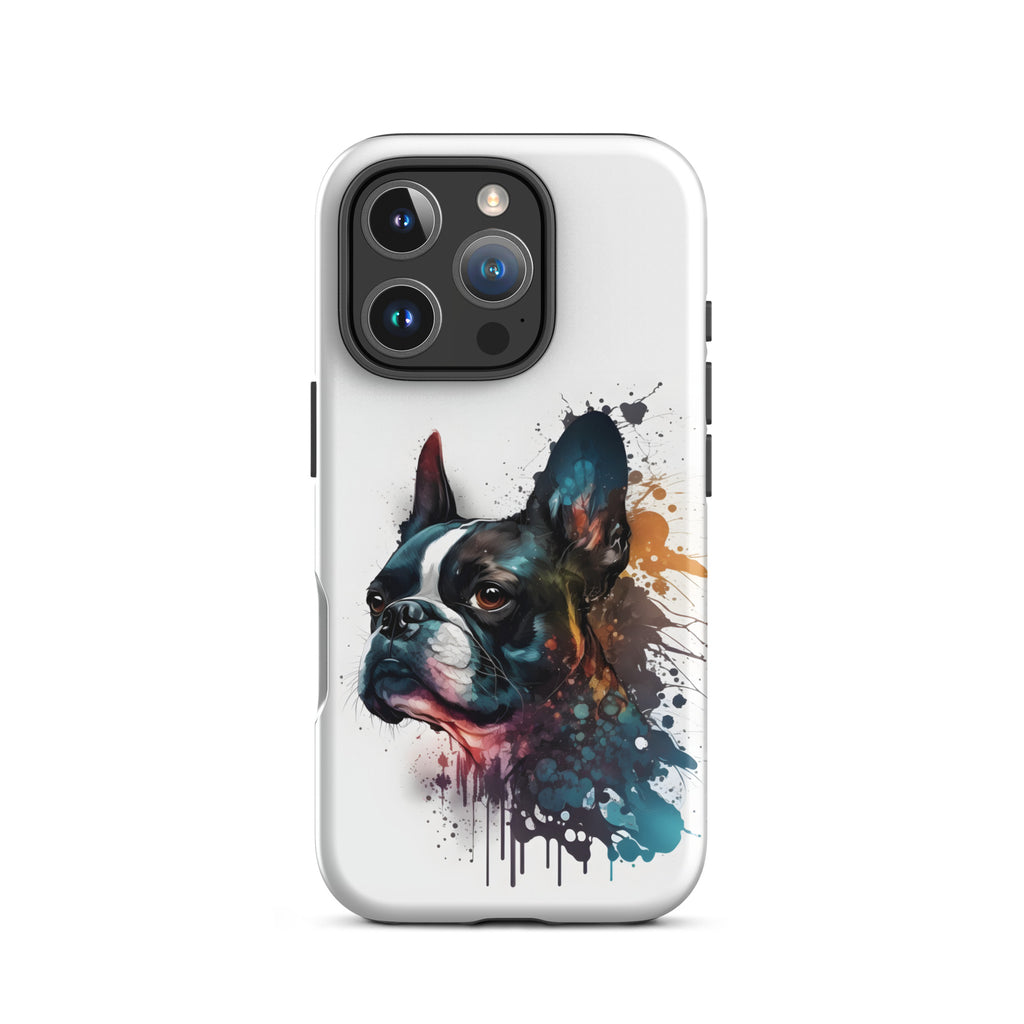 Boston Terrier Art on Tough Case for iPhone