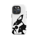 Boston Terrier Head Tilt Tough iPhone case - White