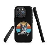 Custom Dog Sunset Vintage Retro Style Tough Case for iPhone . Matte iPhone 16 Pro
