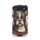 Vintage-Inspired Red Brown Boston Terrier Tough Case for iPhone . Matte iPhone 17 Air