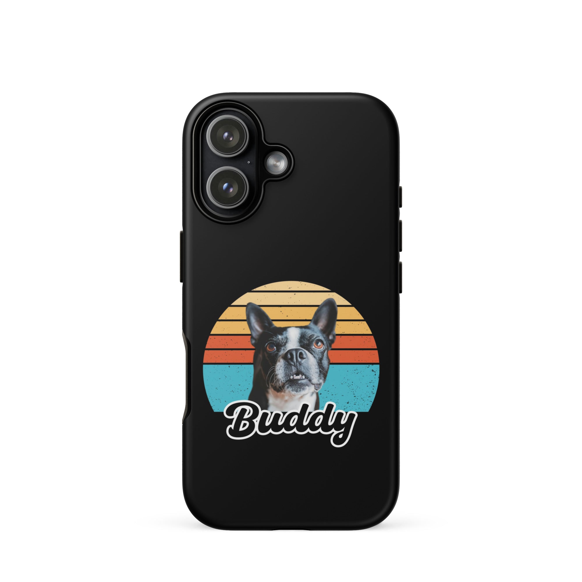 Custom Dog Sunset Vintage Retro Style Tough Case for iPhone . Matte iPhone 17