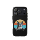 Custom Dog Sunset Vintage Retro Style Tough Case for iPhone . Matte iPhone 17 Pro