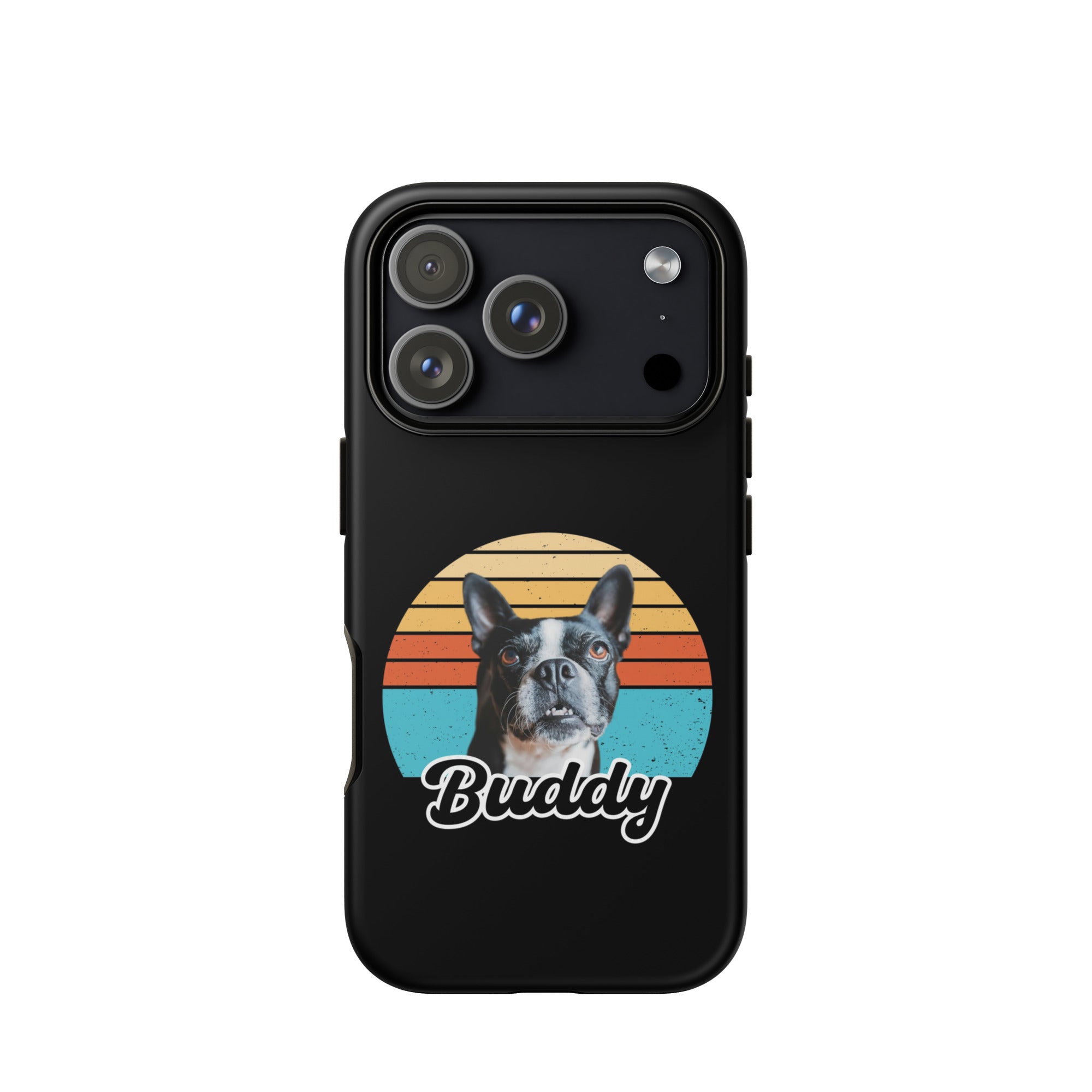 Custom Dog Sunset Vintage Retro Style Tough Case for iPhone . Matte iPhone 17 Pro